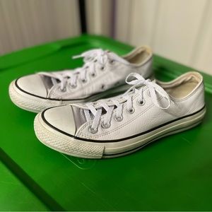 White leather Converse